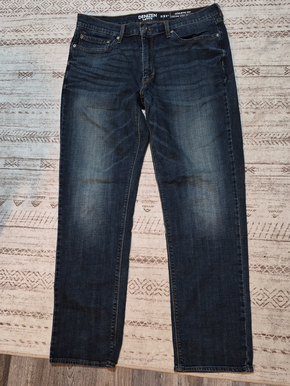 Denizen from Levi's Men's Straight Jeans in Faded Blue Wash